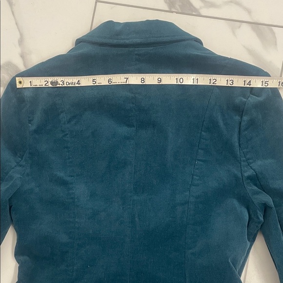 ZILCH Teal Blazer 2 Button Up Front Fitted Classic Sz XS - Picture 13 of 15